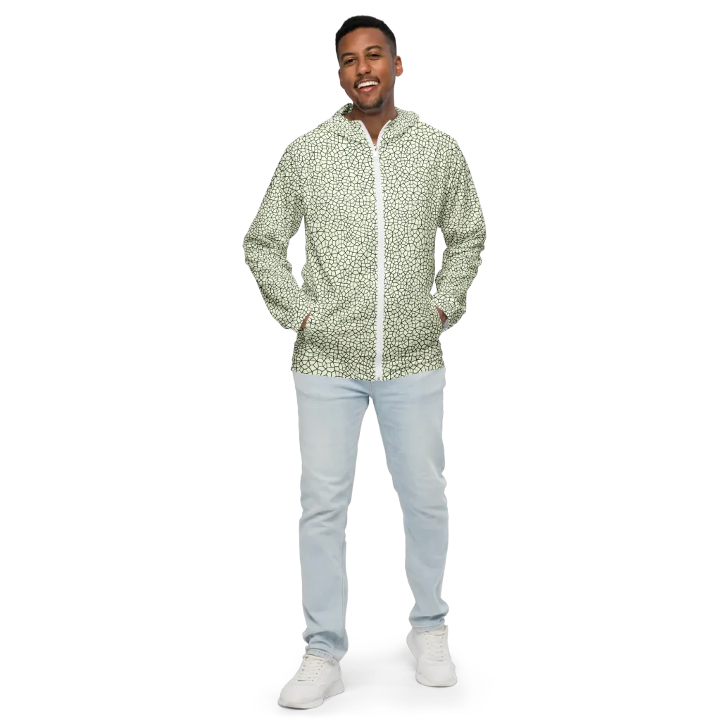 Verdant Fissure on Men's Windbreaker — Front