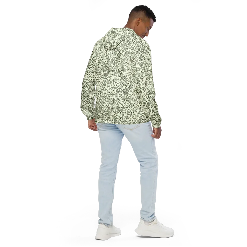 Verdant Fissure on Men's Windbreaker — Back
