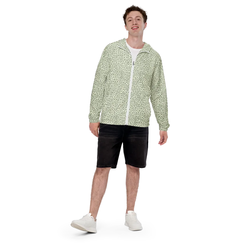 Verdant Fissure on Men's Windbreaker — Front
