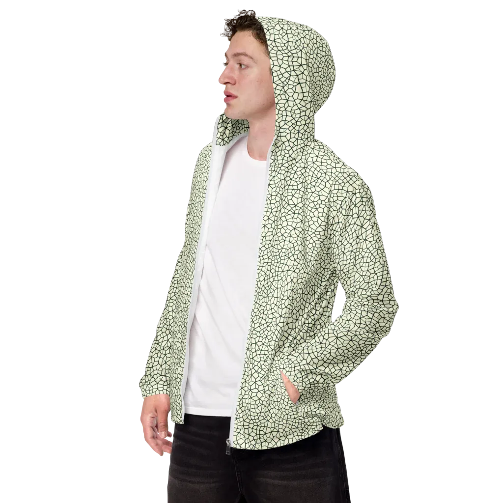 Verdant Fissure on Men's Windbreaker — Left Front