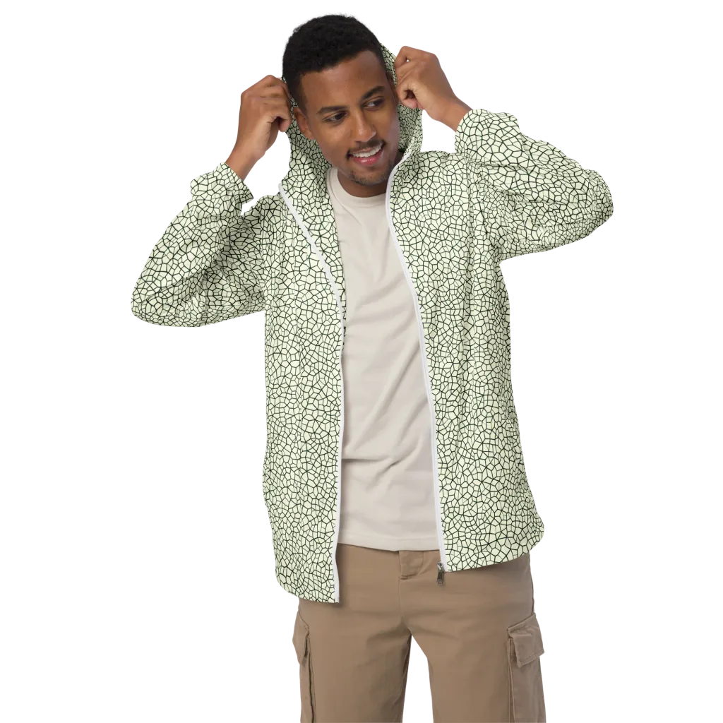 Verdant Fissure on Men's Windbreaker — Front