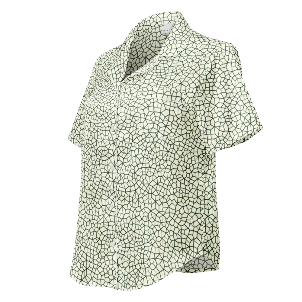 Verdant Fissure on Women's Short Sleeve Pajama Top — Left Front