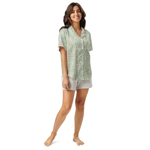 Verdant Fissure on a Women's Short Sleeve Pajama Top
