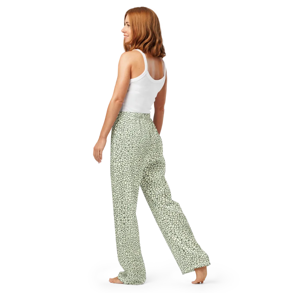 Verdant Fissure on Women's Pajama Pants — Back