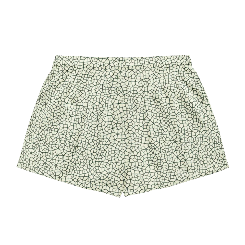 Verdant Fissure on Women's Pajama Shorts — Back