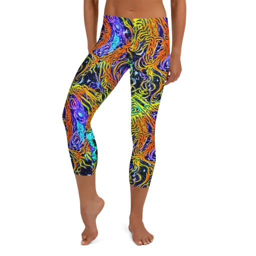 Midnight Cyclone on a Capri Leggings