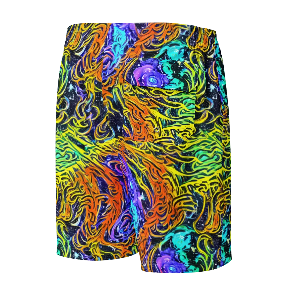 Midnight Cyclone on Men's Board Shorts — Back