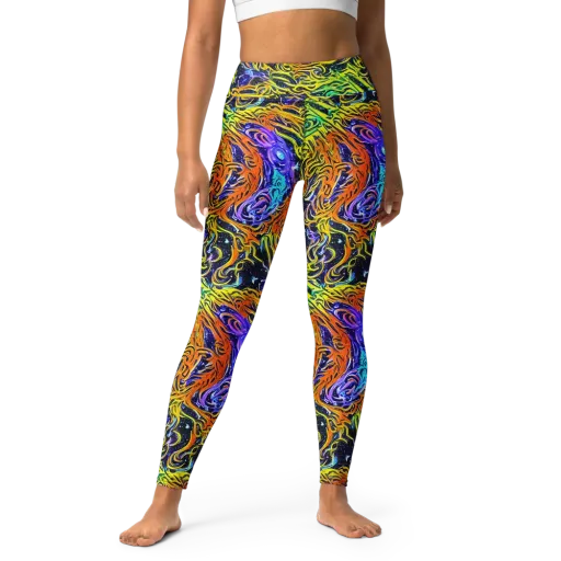 Midnight Cyclone on a Yoga Leggings
