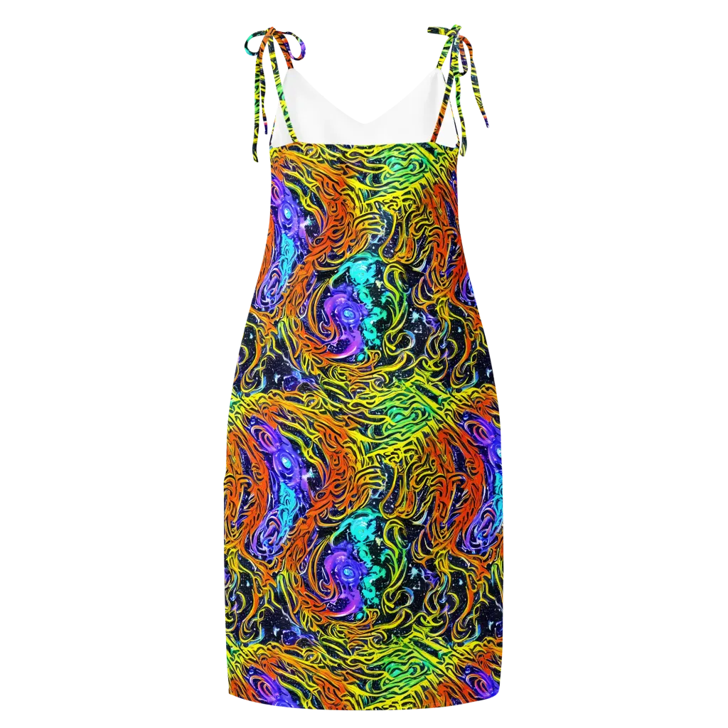 Midnight Cyclone on Slip Dress — Back