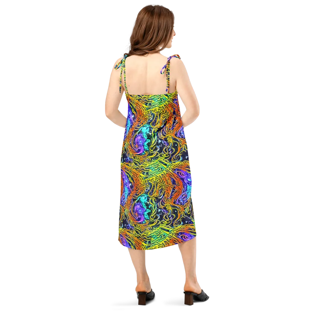 Midnight Cyclone on Slip Dress — Back