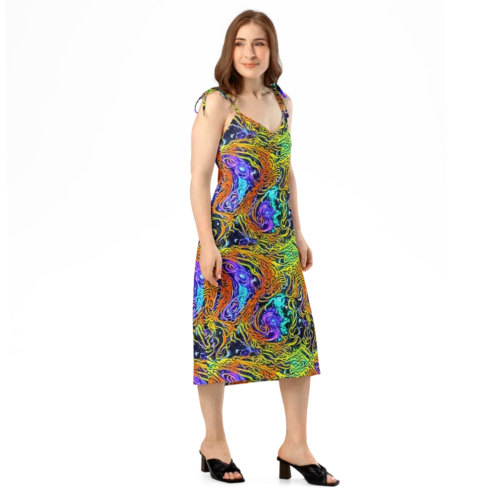 Midnight Cyclone on Slip Dress — Right Front