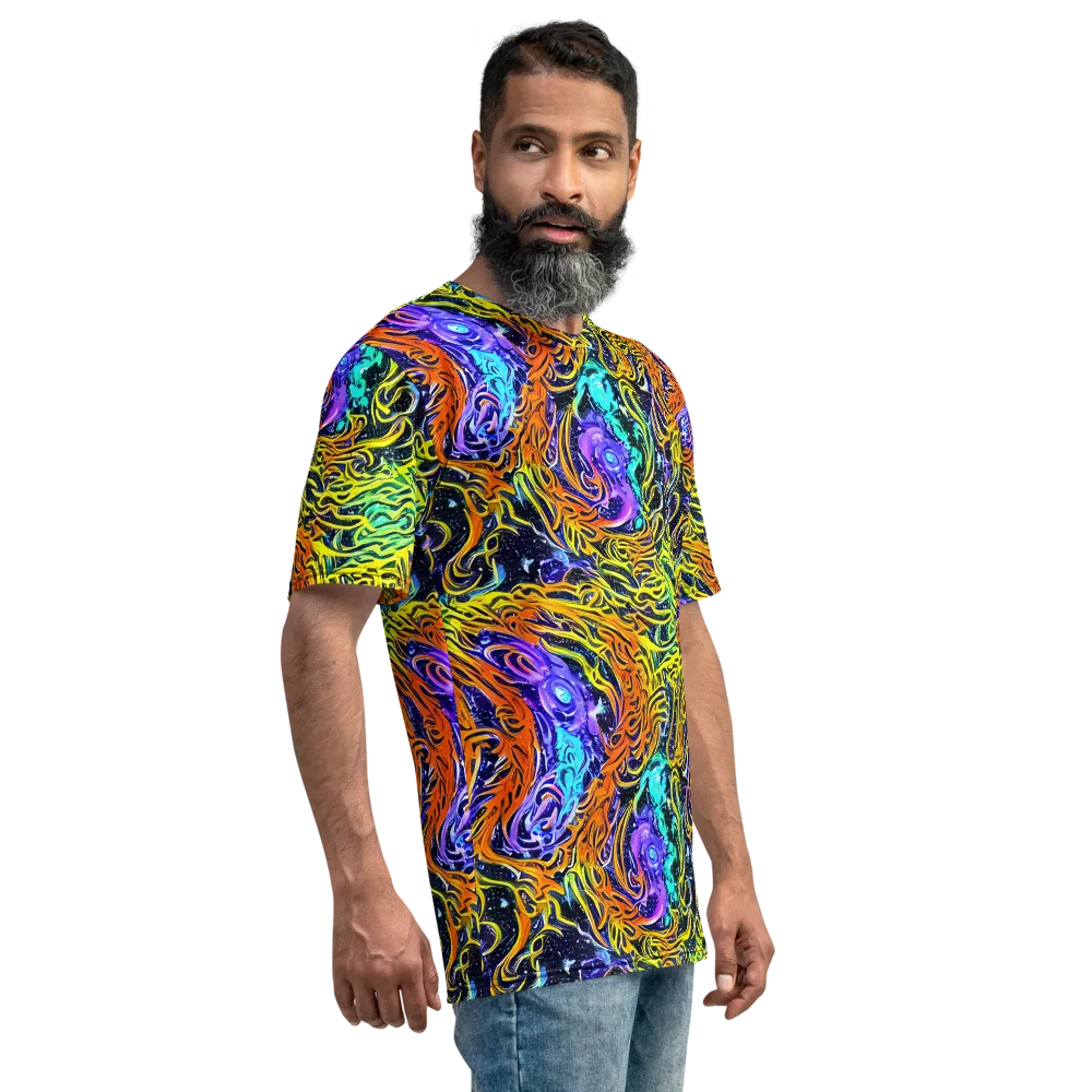 Midnight Cyclone on Men's Crew Neck T-Shirt — Right