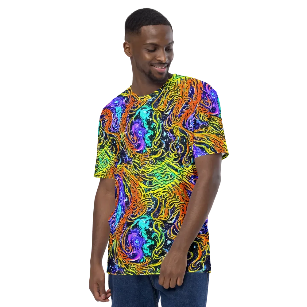 Midnight Cyclone on Men's Crew Neck T-Shirt — Left