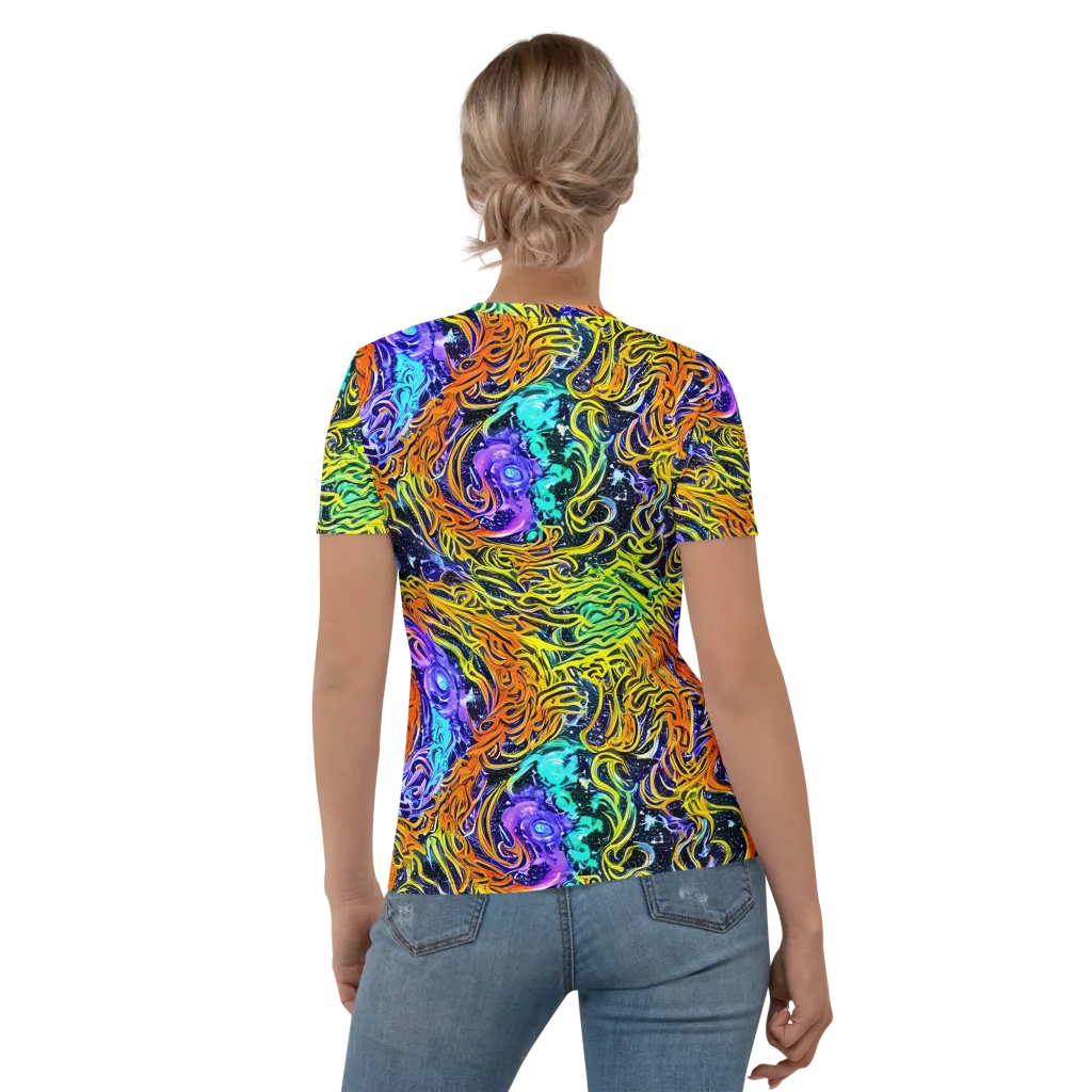 Midnight Cyclone on Women's Crew Neck T-Shirt — Back