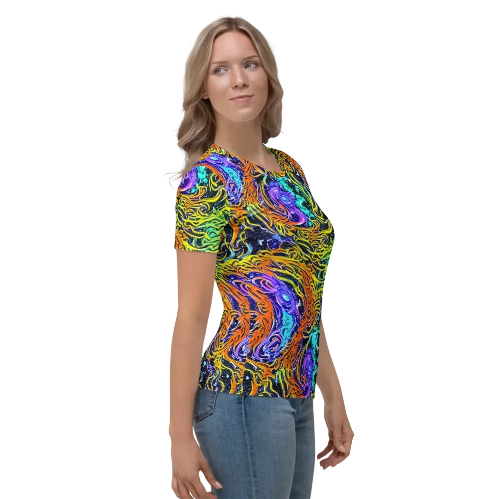 Midnight Cyclone on Women's Crew Neck T-Shirt — Right