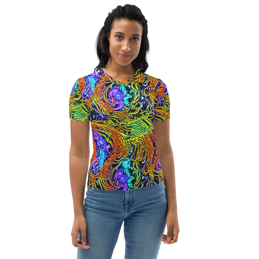 Midnight Cyclone on Women's Crew Neck T-Shirt — Front