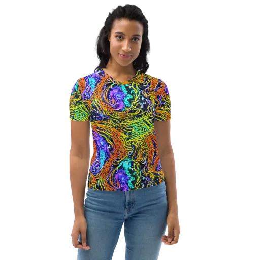 Midnight Cyclone on a Women's Crew Neck T-Shirt