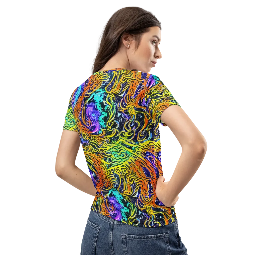 Midnight Cyclone on Women's Crew Neck T-Shirt — Back
