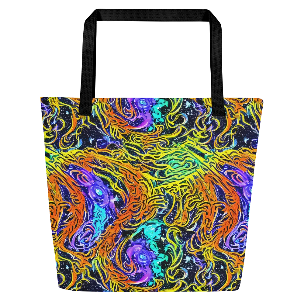 Midnight Cyclone on Large Tote Bag W/ Pocket — Front