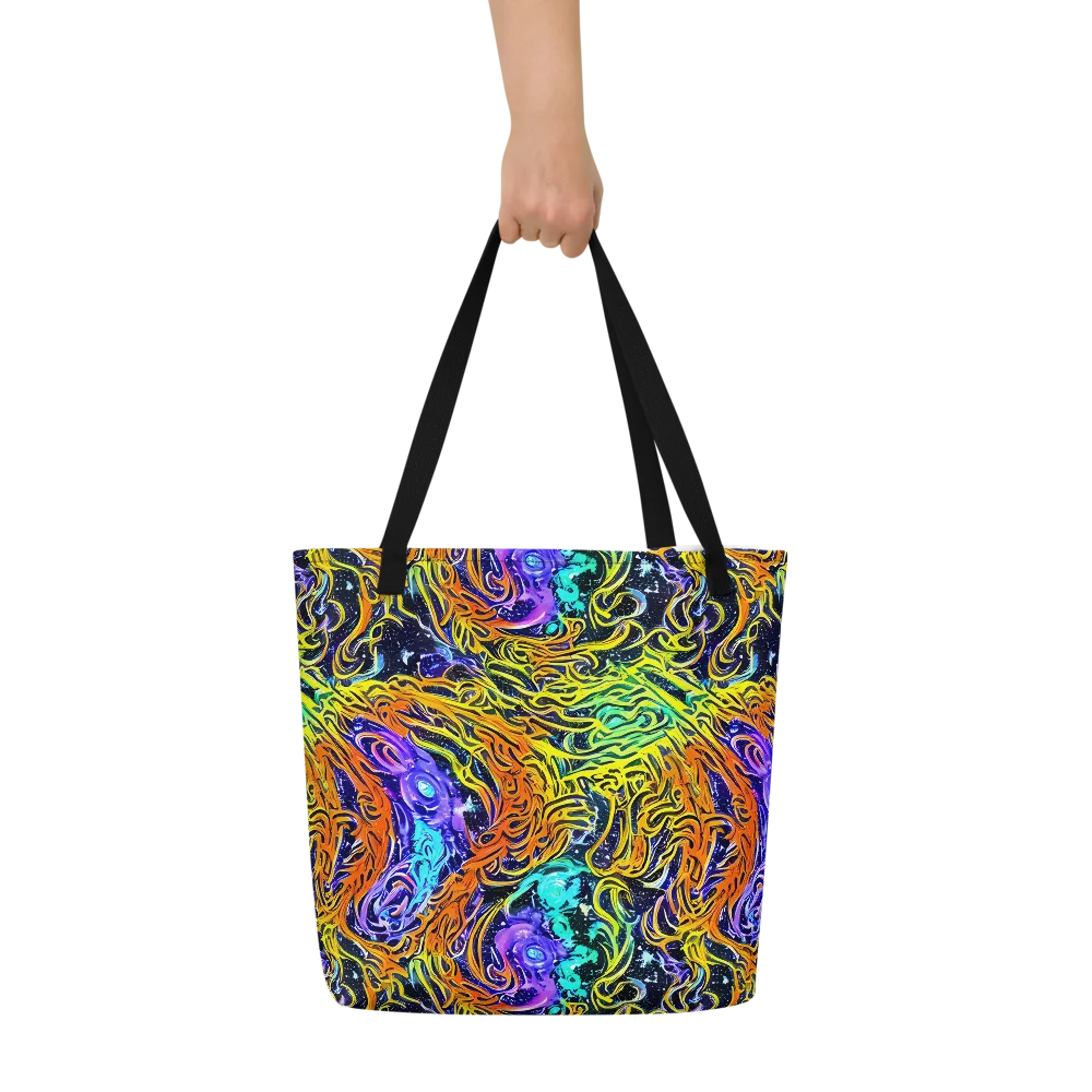 Midnight Cyclone on Large Tote Bag W/ Pocket — Front