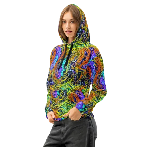 Midnight Cyclone on a Cotton Hoodie