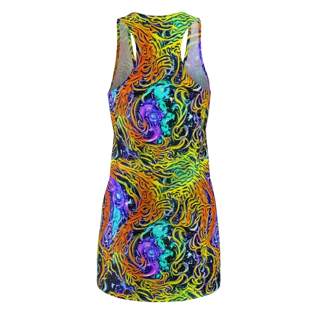 Midnight Cyclone on Racerback Dress — Back