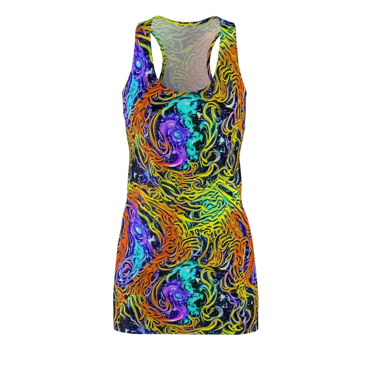 Midnight Cyclone on Racerback Dress — Front