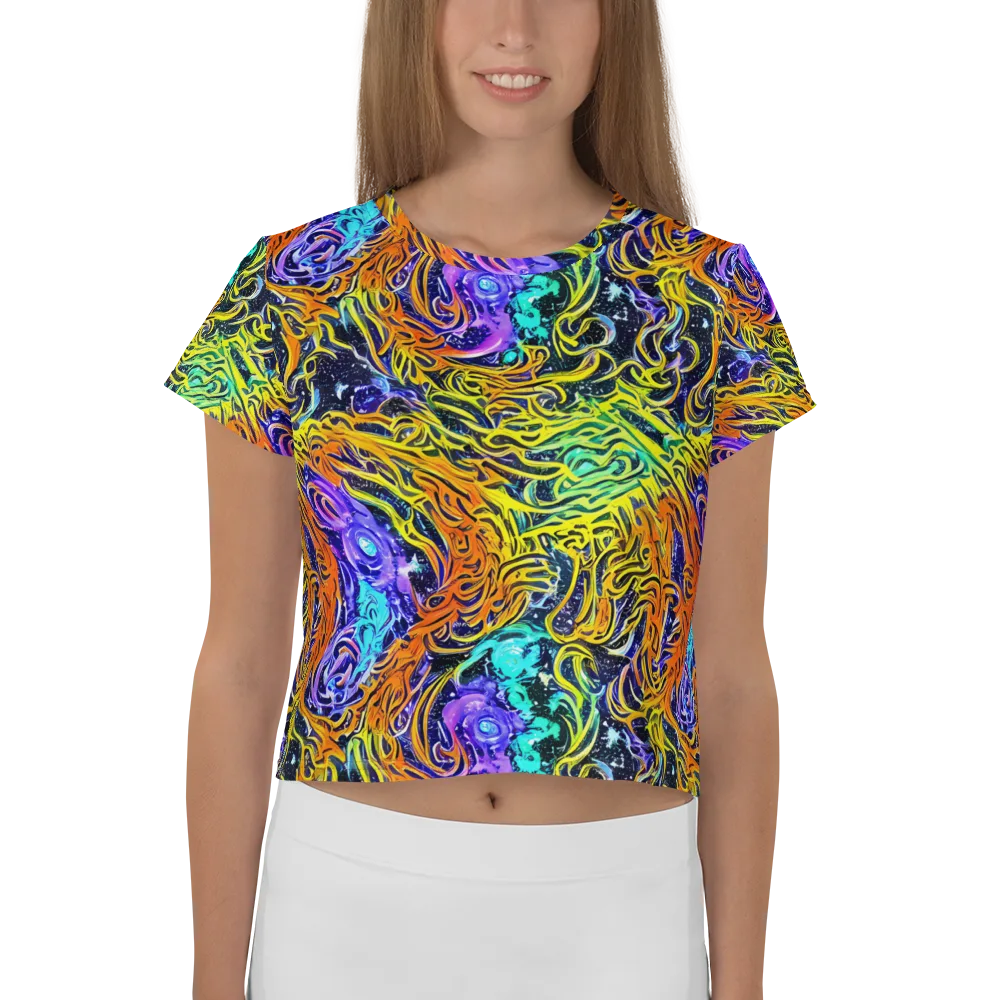 Midnight Cyclone on Crop Tee — Front