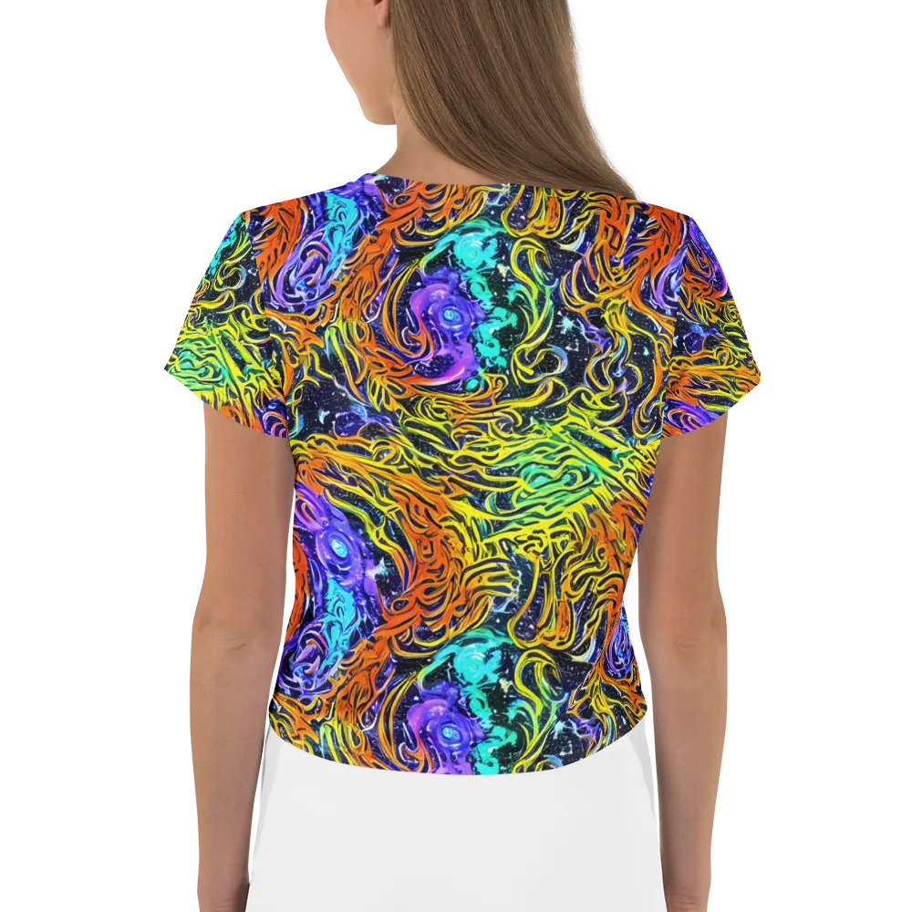 Midnight Cyclone on Crop Tee — Back