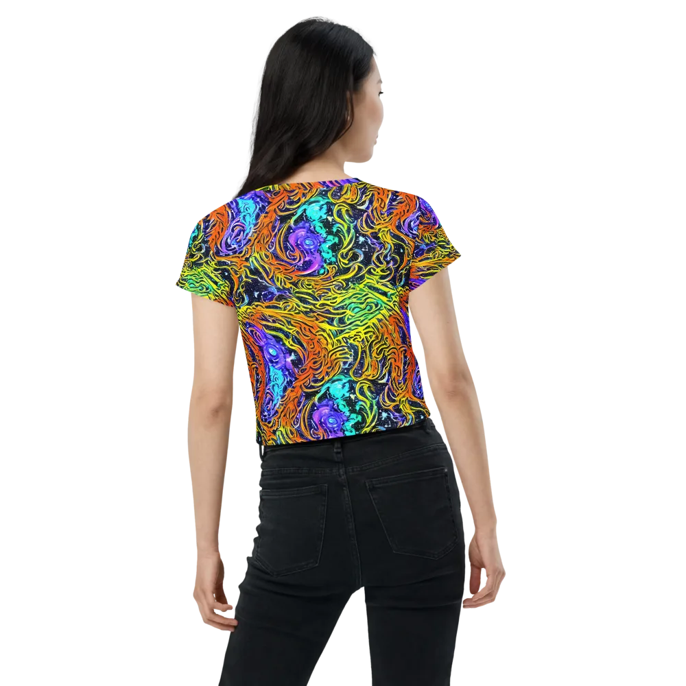 Midnight Cyclone on Crop Tee — Back