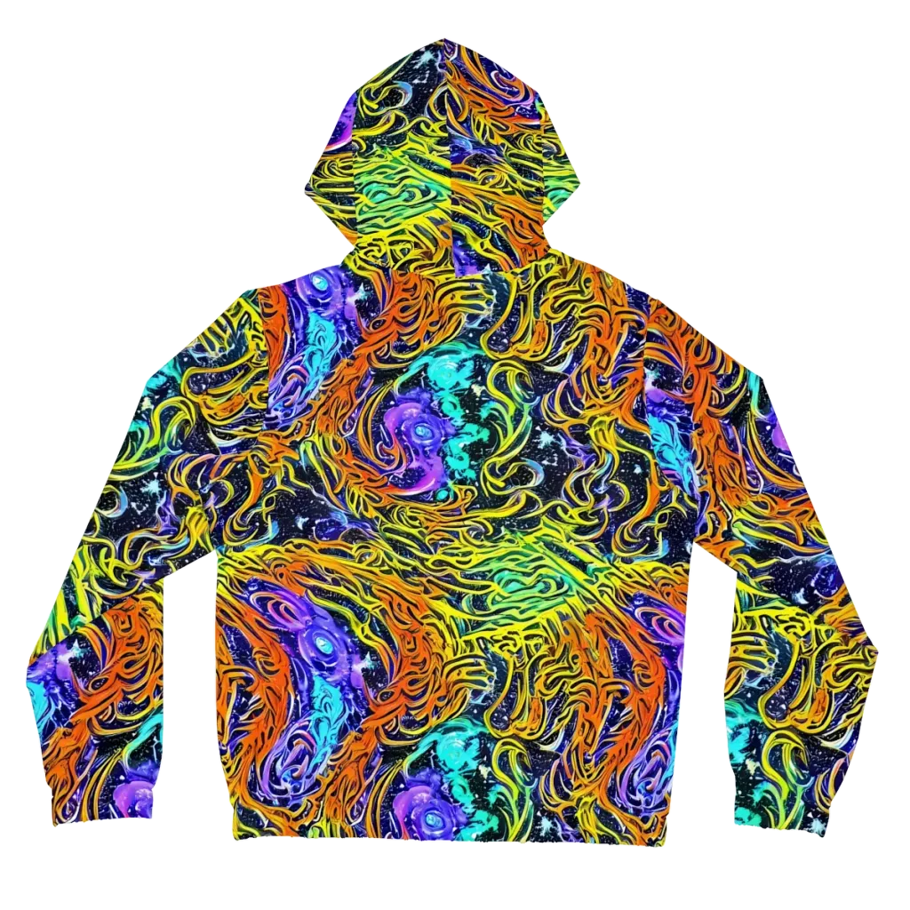 Midnight Cyclone on Women's Full-Zip Hoodie — Back