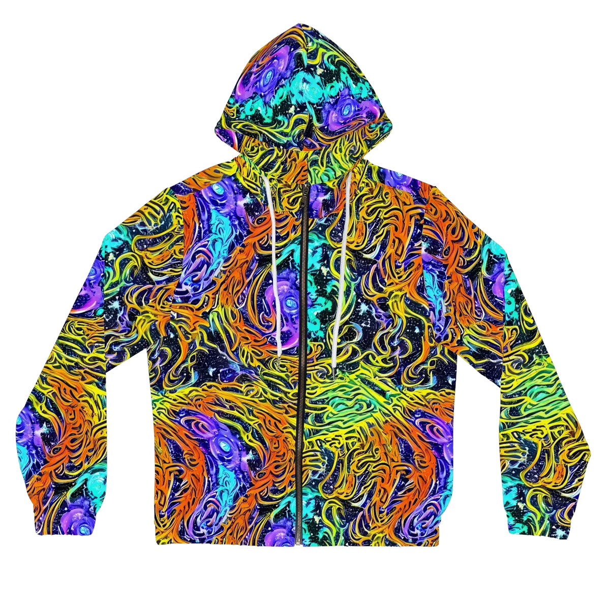 Midnight Cyclone on Women's Full-Zip Hoodie — Front