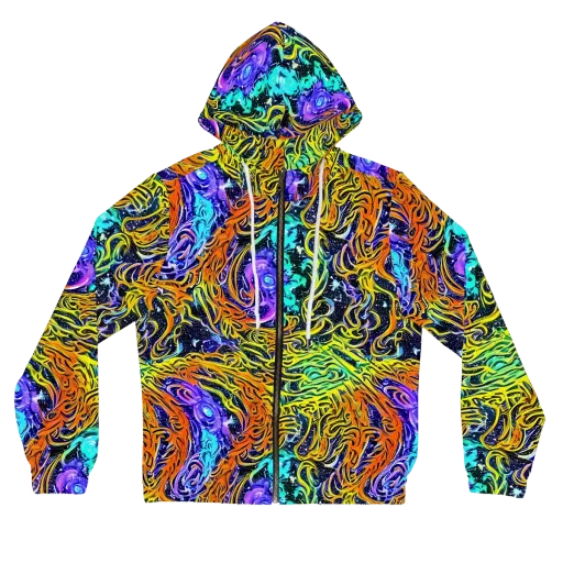 Midnight Cyclone on a Women's Full-Zip Hoodie