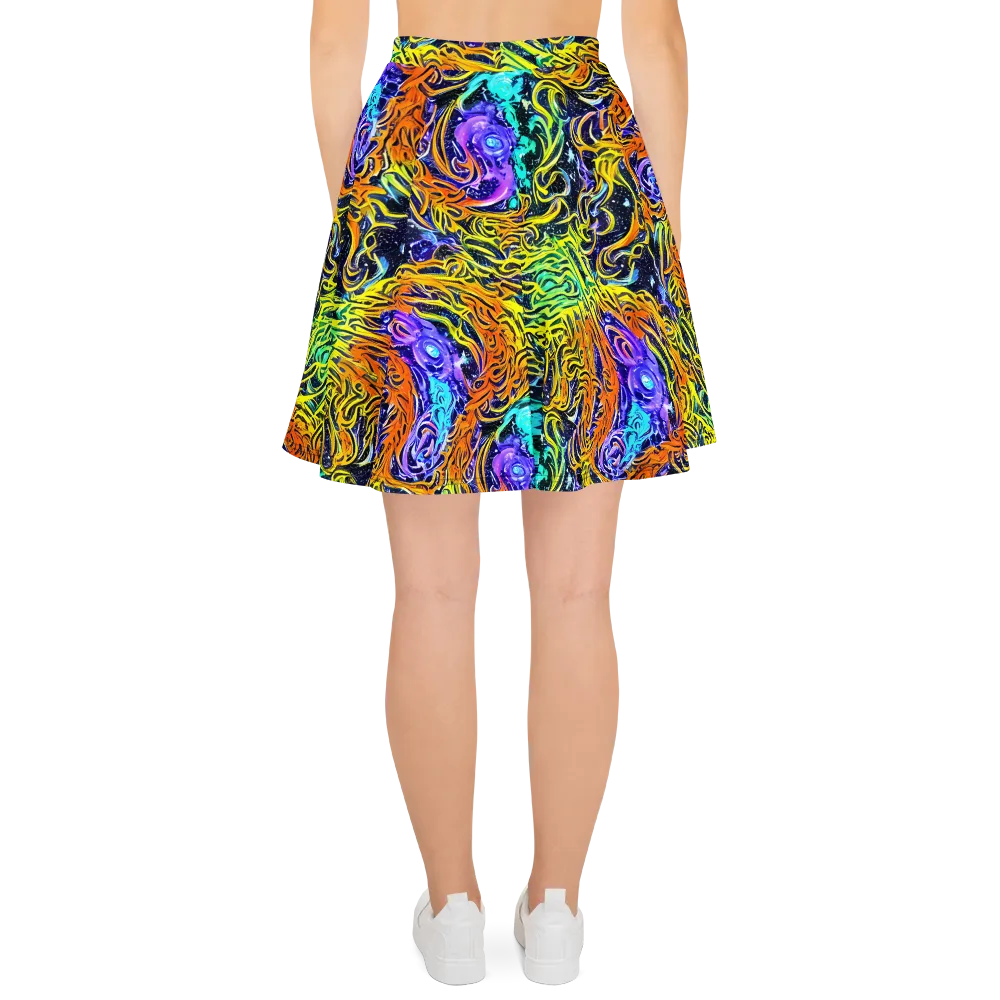 Midnight Cyclone on Skater Skirt — Back