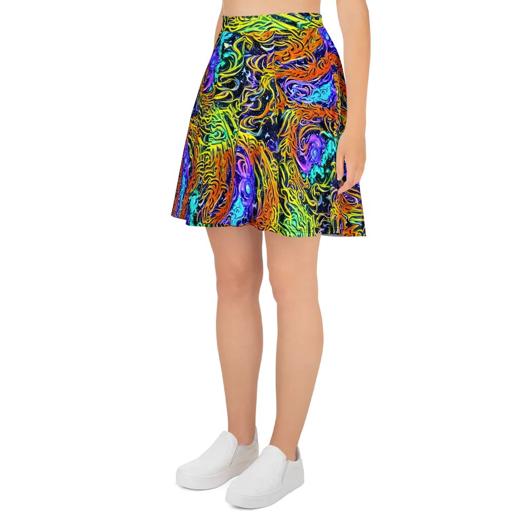 Midnight Cyclone on Skater Skirt — Left