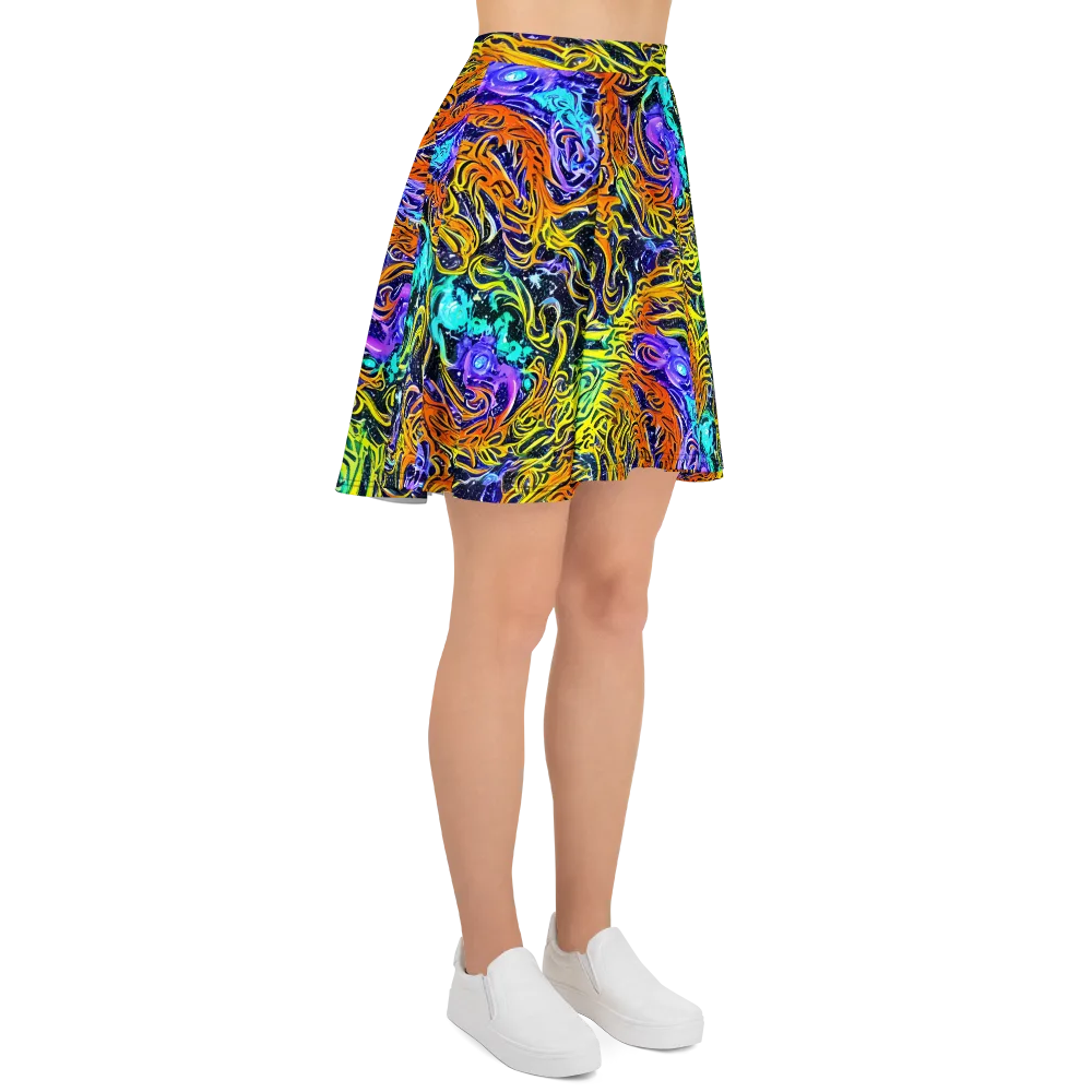 Midnight Cyclone on Skater Skirt — Right