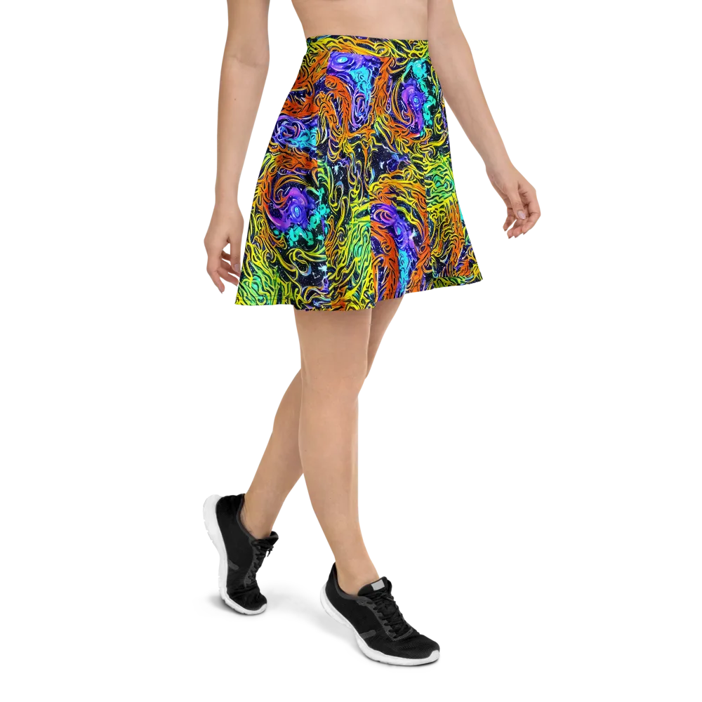 Midnight Cyclone on Skater Skirt — Right