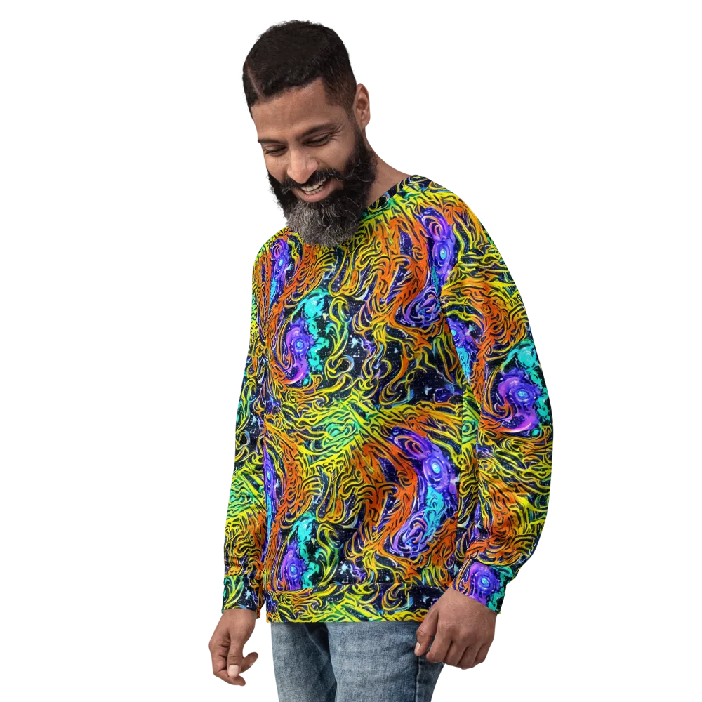 Midnight Cyclone on Sweatshirt — Left Front