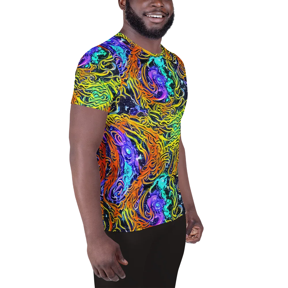 Midnight Cyclone on Men's Athletic T-Shirt — Right