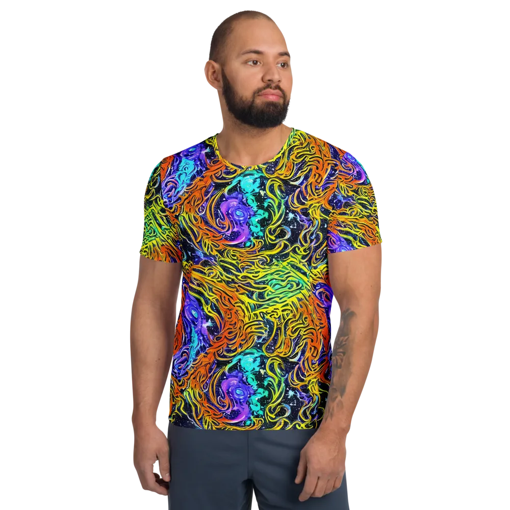 Midnight Cyclone on Men's Athletic T-Shirt — Front