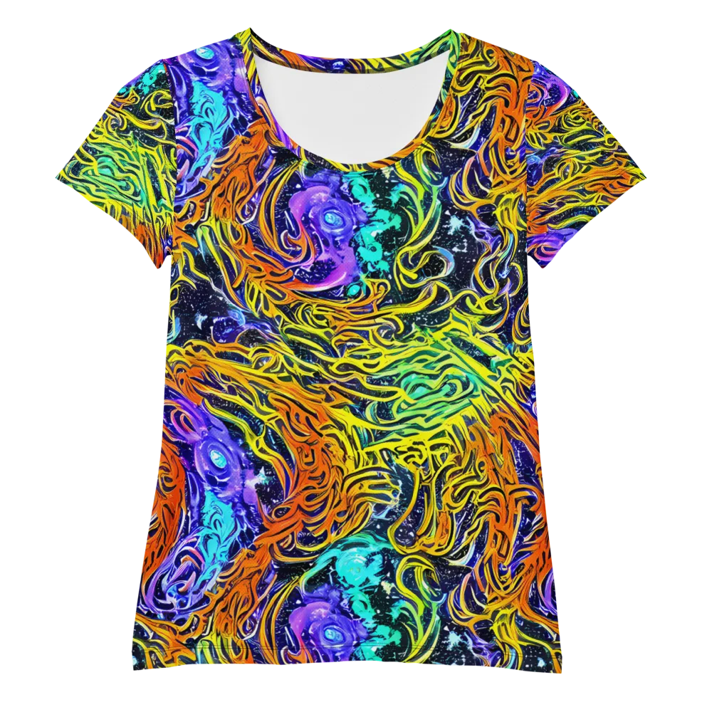 Midnight Cyclone on Women's Athletic T-Shirt — Front