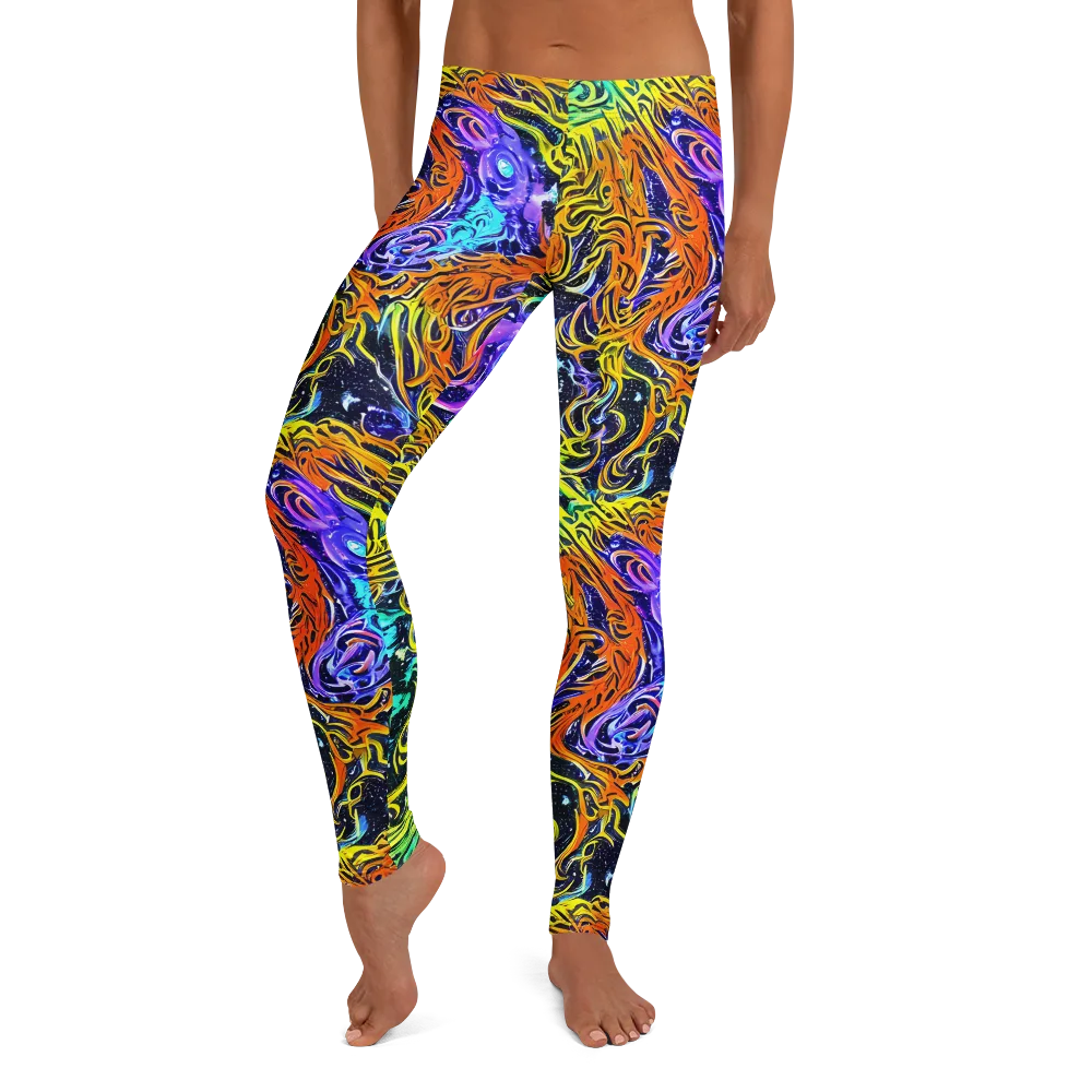Midnight Cyclone on Leggings — Front