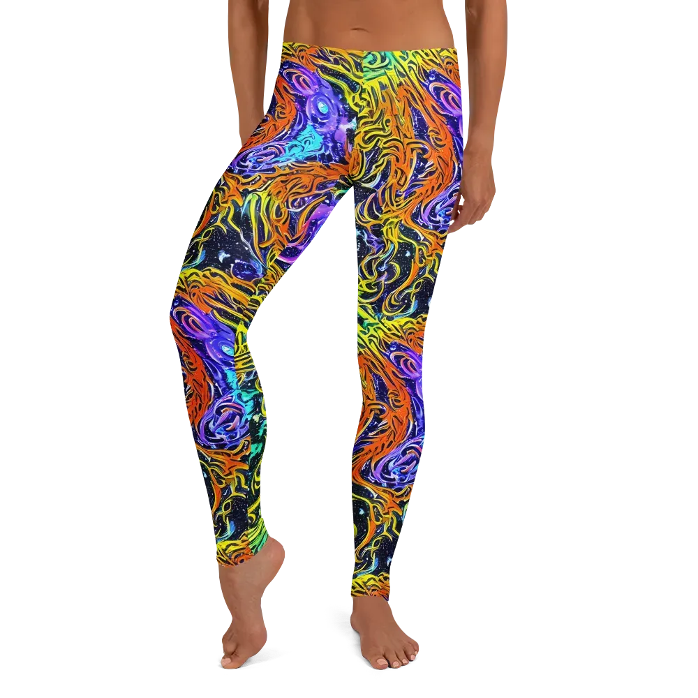 Midnight Cyclone on Leggings — Front