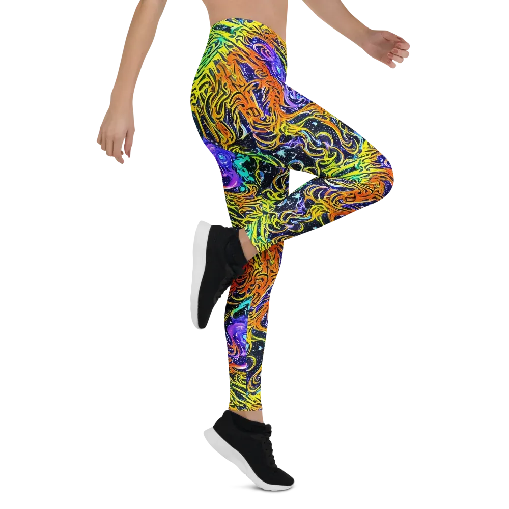 Midnight Cyclone on Leggings — Right