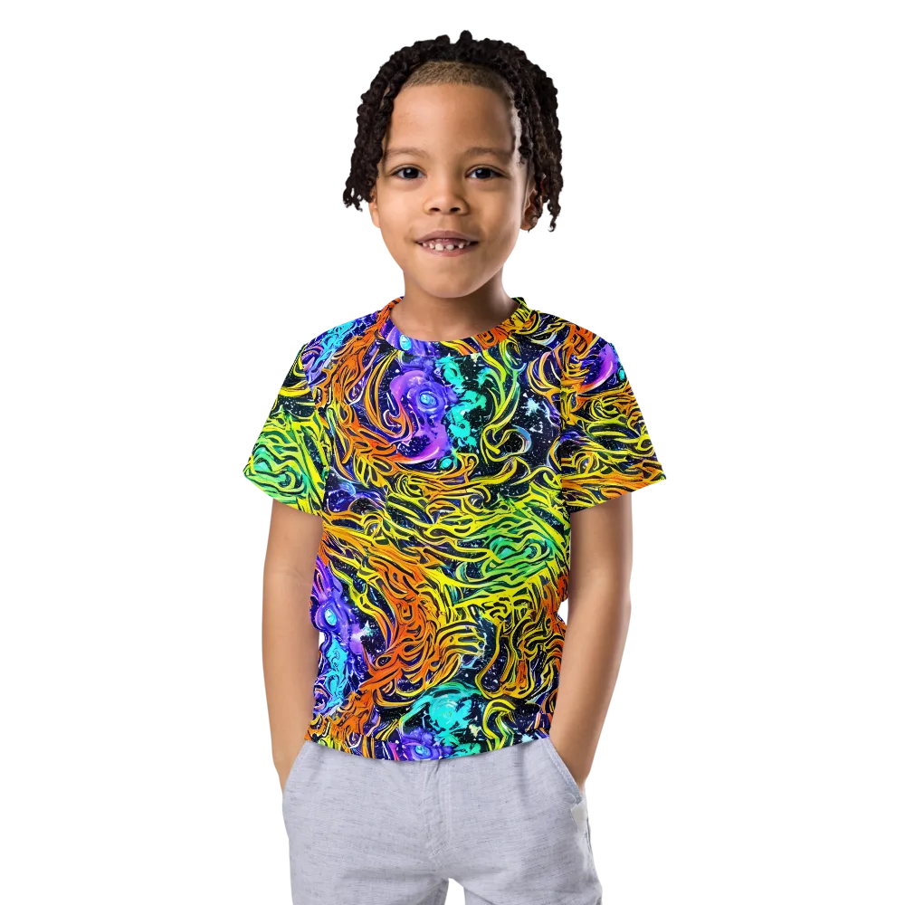 Midnight Cyclone on Kids Crew Neck T-Shirt — Front