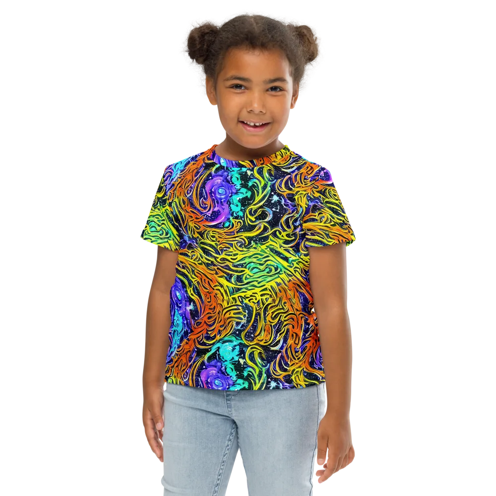Midnight Cyclone on Kids Crew Neck T-Shirt — Front
