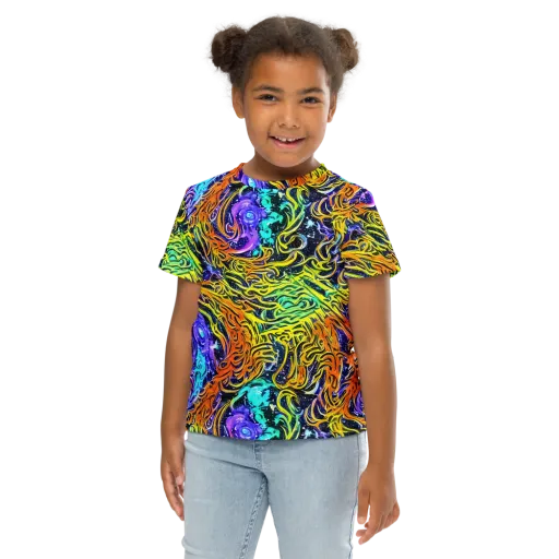 Midnight Cyclone on a Kids Crew Neck T-Shirt