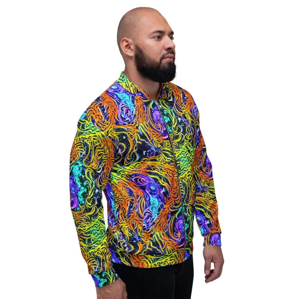Midnight Cyclone on Bomber Jacket — Right