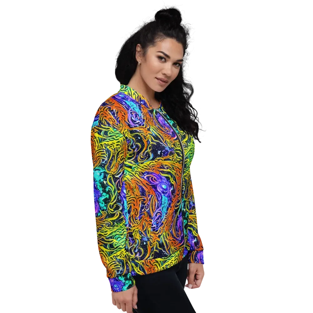 Midnight Cyclone on Bomber Jacket — Right