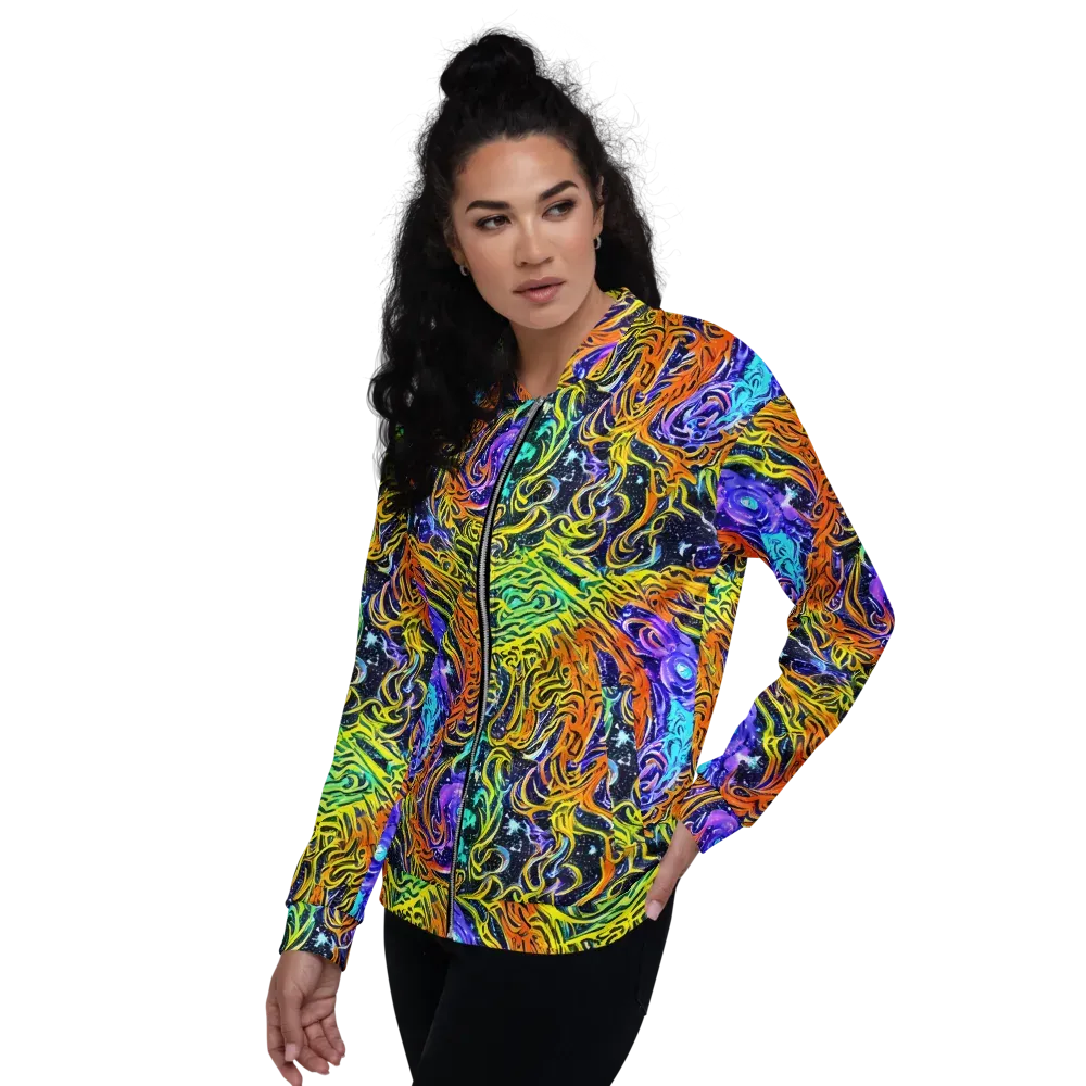Midnight Cyclone on Bomber Jacket — Left